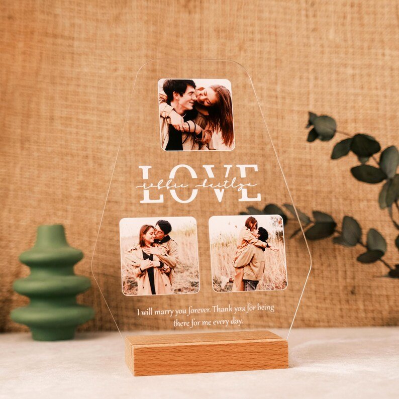 12x20 Cm Armut Pleksi Ahşap Stand