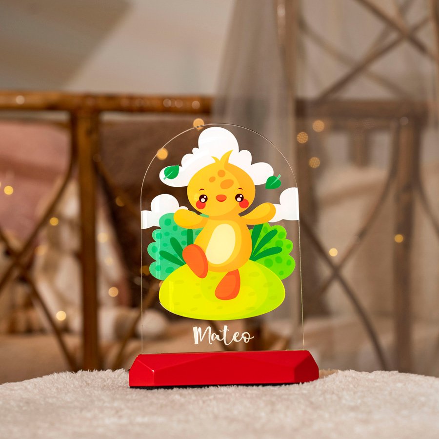 Yeşil Temalı Hayvanlı Çocuk Gece Lambası