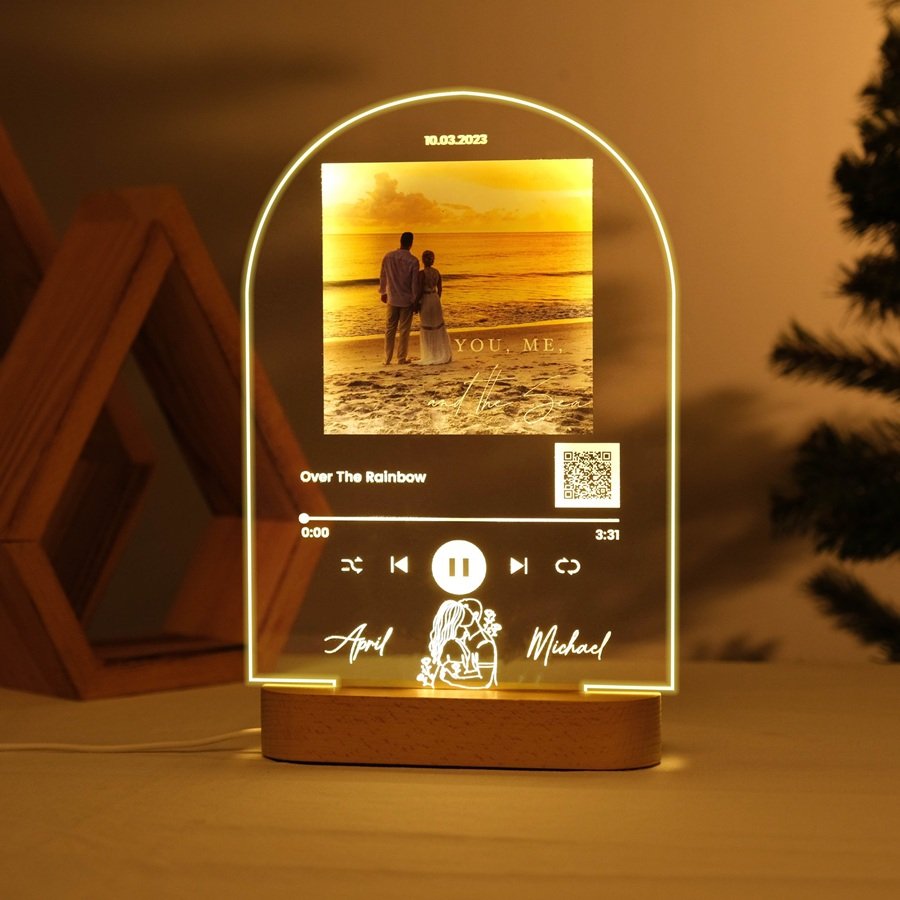 16x24 Cm Işıklı Oval Pleksi