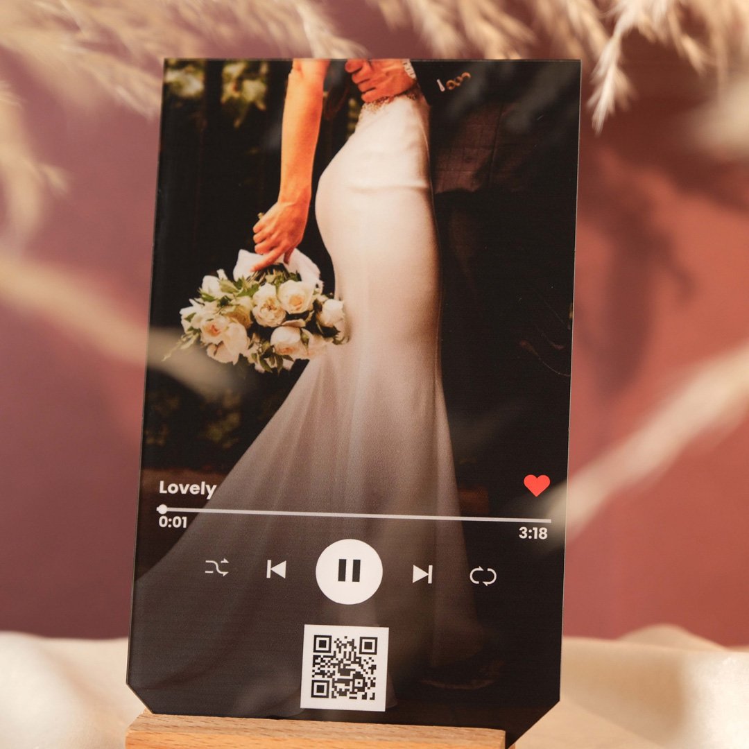 16x24 Cm Dik. Pleksi Ahşap Stand