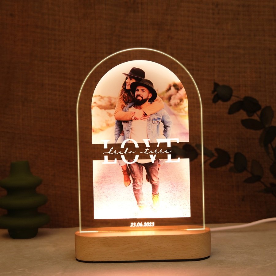 12x20 Cm Işıklı Oval Pleksi